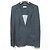 Autre Marque Chaqueta de Punto Ajustada con Parche en los Codos Laurel Gris Gris antracita