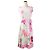 LEONARD Kankan Stretch Kleid mit Blumenmuster Pink Weiß