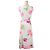 LEONARD Kankan Stretch Kleid mit Blumenmuster Pink Weiß - Ansicht 3