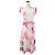 LEONARD Kankan Stretch Kleid mit Blumenmuster Pink Weiß