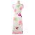 LEONARD Kankan Stretch Kleid mit Blumenmuster Pink Weiß - Ansicht 4