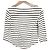 Autre Marque Camiseta de algodón con cuello barco y mangas 3/4 Madisonblue Blanco Caqui - vista 2