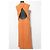 Autre Marque IHNN Baumwollstrick Maxikleid Orange - Ansicht 2