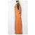Autre Marque IHNN Baumwollstrick Maxikleid Orange - Ansicht 3