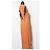 Autre Marque IHNN Baumwollstrick Maxikleid Orange - Ansicht 4