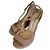 Sandali con zeppa in pelle Jimmy Choo Rosa Beige