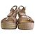 Sandali con zeppa in pelle Jimmy Choo Rosa Beige - vista 2