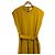Autre Marque Vestido largo de algodón rayón con mangas francesas CYCLAS Amarillo - vista 3