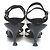 Sandali con tacco alto Roger Vivier Nero Bianco - vista 4