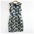 Autre Marque Chesty Blumen-Jacquard-Kleid Blau Gelb Marineblau