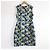 Autre Marque Chesty Blumen-Jacquard-Kleid Blau Gelb Marineblau - Ansicht 2