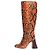 Rochas Botas de serpiente marrón hasta la rodilla - talla EU 36 Castaño
