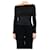 Autre Marque Black off the shoulder mesh top - size UK 10 Viscose  ref.2610570