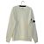 CP Company Diagonal strukturierter Fleece-Pullover Weiß