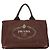 Prada Canapa Canvas Tote Bag Braun