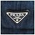 Cappello in denim con logo Triangolo Prada Blu - vista 7