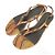 Gucci Bamboo Python-Leder Flache Sandalen Braun