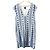 Autre Marque Cloudy Flower Seiden-Kaschmir-Mix-Kleid von mina perhonen Blau