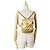 Mochila Matelassé Coco Mark da Chanel em Couro de Cordeiro Dourado - vista 13