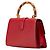 Borsa Gucci Bamboo Dionysus in pelle rossa Rosso - vista 2