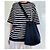 Autre Marque Borsa a spalla in neoprene blu marino con finitura nera Nero Blu navy - vista 8