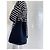 Autre Marque Borsa a spalla in neoprene blu marino con finitura nera Nero Blu navy - vista 9