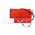 Borsa a spalla in pelle e suede rossa Chloé Rosso - vista 13
