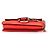 Borsa a spalla in pelle e suede rossa Chloé Rosso - vista 3