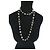 Coco Crush Collana di perle vintage Chanel 5CC con cristalli Silver hardware - vista 19