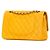 Borsa a Spalla Chanel Matelassé Coco Mark Double Flap con Catena Argento Giallo - vista 2
