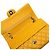 Borsa a Spalla Chanel Matelassé Coco Mark Double Flap con Catena Argento Giallo - vista 4