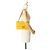 Borsa a Spalla Chanel Matelassé Coco Mark Double Flap con Catena Argento Giallo - vista 9