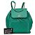 Zaino Chanel Matelassé Coco Mark in pelle caviar verde - vista 7