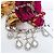Lindo colar DENNY ROSE com design de 'tiara' com pedras e cristais por toda parte Prata - vista 3