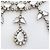Lindo colar DENNY ROSE com design de 'tiara' com pedras e cristais por toda parte Prata - vista 5