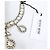 Lindo colar DENNY ROSE com design de 'tiara' com pedras e cristais por toda parte Prata - vista 9