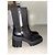 Furla Botas de tacón bloque de 95 mm con relieve Negro - vista 3