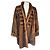 Abrigo de piel de visón Yves Saint Laurent Marrón Castaño