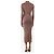 Simon Miller Vestido maxi de punto acanalado brillante marrón - talla XS Castaño - vista 2