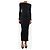Simon Miller Schwarzes geripptes Maxikleid mit schulterfreiem Design - Größe XS - Ansicht 3