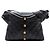 Girl Chanel Schwarze gesteppte Lammleder Schultertasche für Mädchen