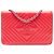 Wallet On Chain Cartera de cadena acolchada en charol rojo CC de Chanel Roja