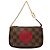 Mini Pochette Accessoires Louis Vuitton in Damier Ébène Marrone