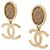 NUOVE ORECCHINI CHANEL LOGO CC PENDETE PIETRE DORATE D'oro - vista 4