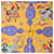Bufanda de seda Carré 90 Hermès Azul  - vista 14