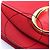 Borsa a Spalla in Pelle Suede Chloé C Logo Rosso - vista 18