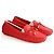 Louis Vuitton Mocassini in pelle rossi Rosso - vista 3