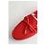 Louis Vuitton Mocassini in pelle rossi Rosso - vista 4