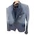 Balmain Blazer in denim doppiopetto con bottoni dorati e monogramma Blu chiaro