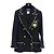 Timeless Chaqueta de tweed de lana con emblema Camelia COCO de Chanel Negro